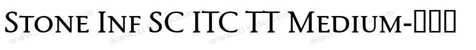 Stone Inf SC ITC TT Medium字体转换